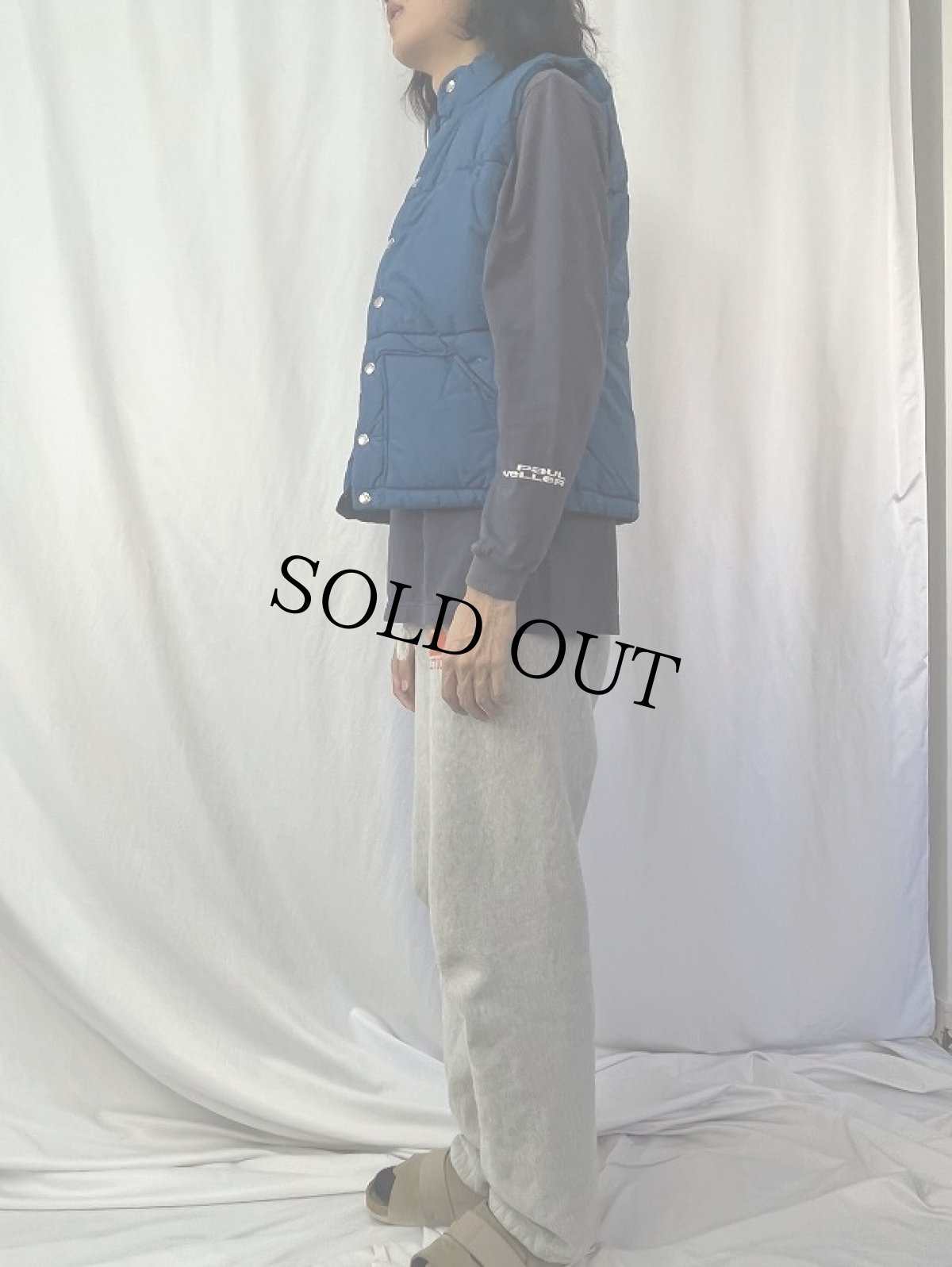 画像3: 70's THE NORTH FACE 茶タグ ダウンベスト S (3)