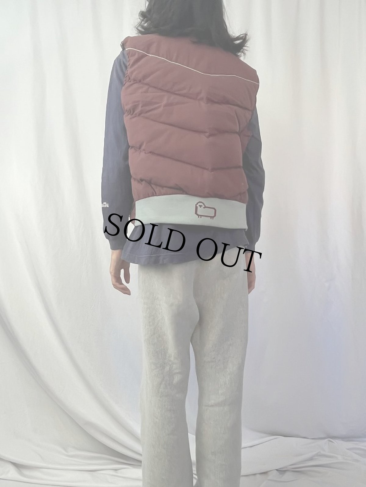 画像4: 70's Woolrich コットン×ポリエステル ダウンベスト L (4)