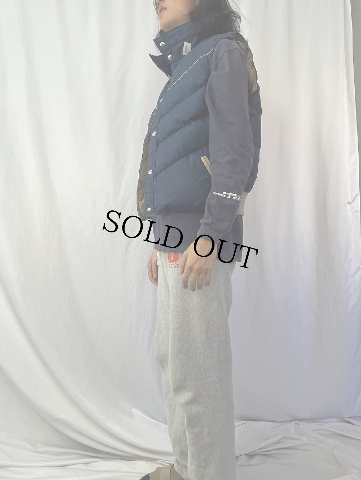 画像3: 70's Woolrich コットン×ポリエステル ダウンベスト M (3)