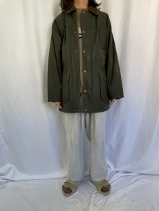 画像2: 90's Barbour England製 "BORDER" 3ワラント オイルドジャケット  (2)