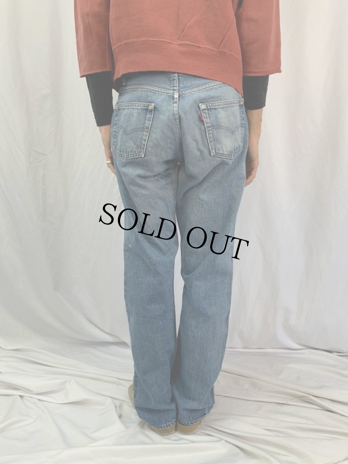 画像4: 80's Levi's 501 USA製 内股シングル デニムパンツ W31 (4)