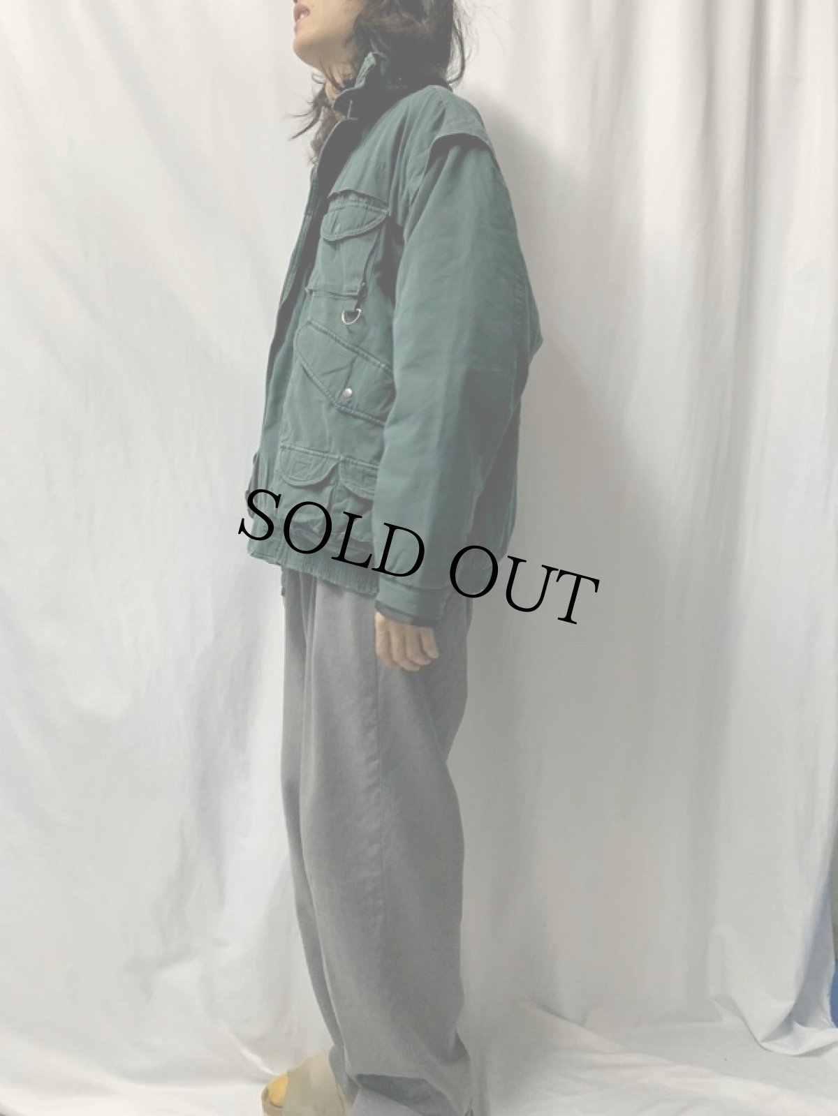 画像3: 90's〜 NORTH BAY WORLD TRAVEL 中綿入り コットンフィッシングジャケット XL (3)