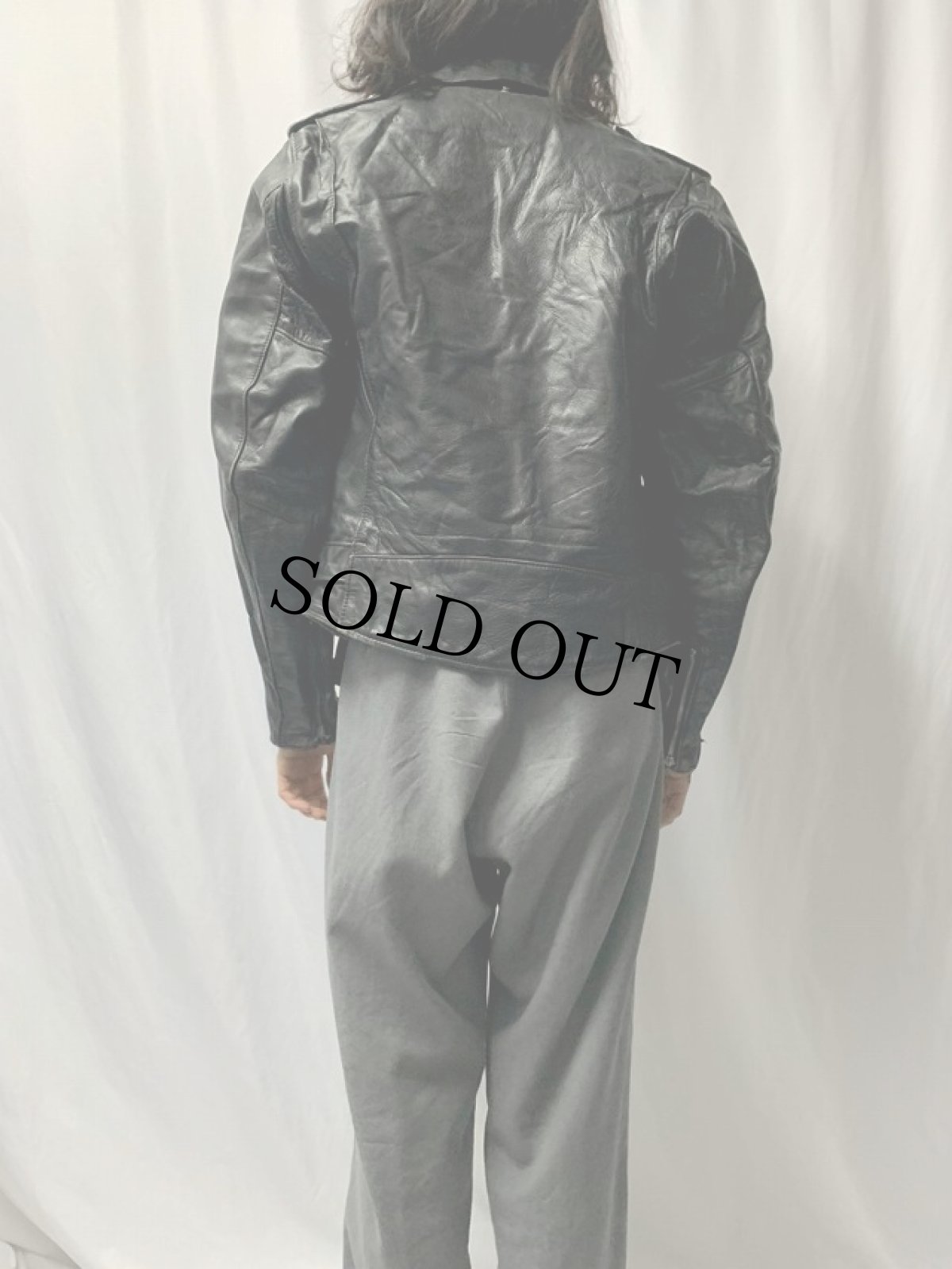 画像4: 80's〜 PERFECTO by Schott USA製 ダブルライダースジャケット SIZE38LONG (4)