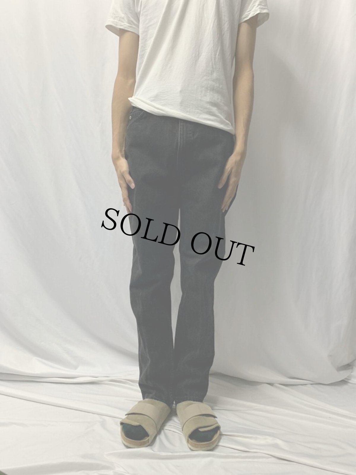 画像2: 90's Levi's 505 USA製  "REGULAR FIT STRAIGHT LEG" ブラックデニムパンツ W35 (2)