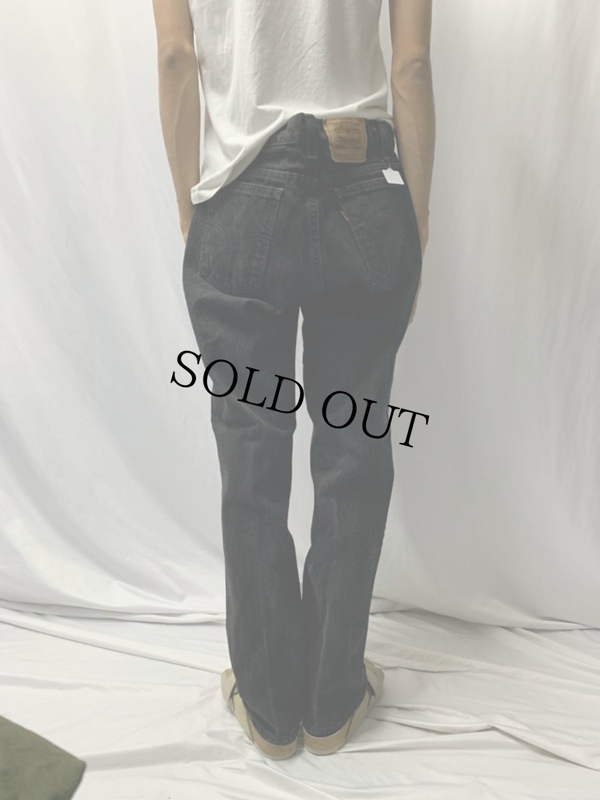 画像4: 90's Levi's 505 USA製  "REGULAR FIT STRAIGHT LEG" ブラックデニムパンツ W35 (4)