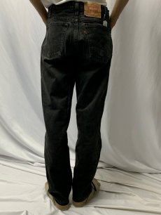 画像4: 90's Levi's 550 USA製  "RILAXED FIT" ブラックデニムパンツ W32 (4)