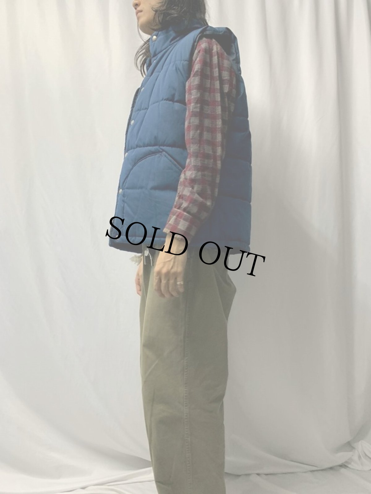 画像3: 80's THE NORTH FACE 茶タグ ダウンベスト XL (3)