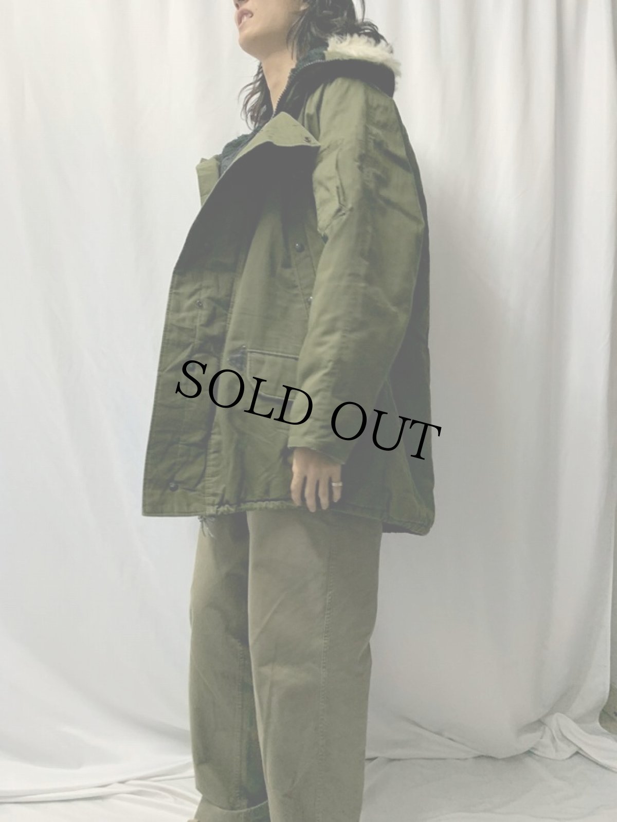 画像3: USA製 N-3B TYPE ラビットフード ミリタリージャケット (3)