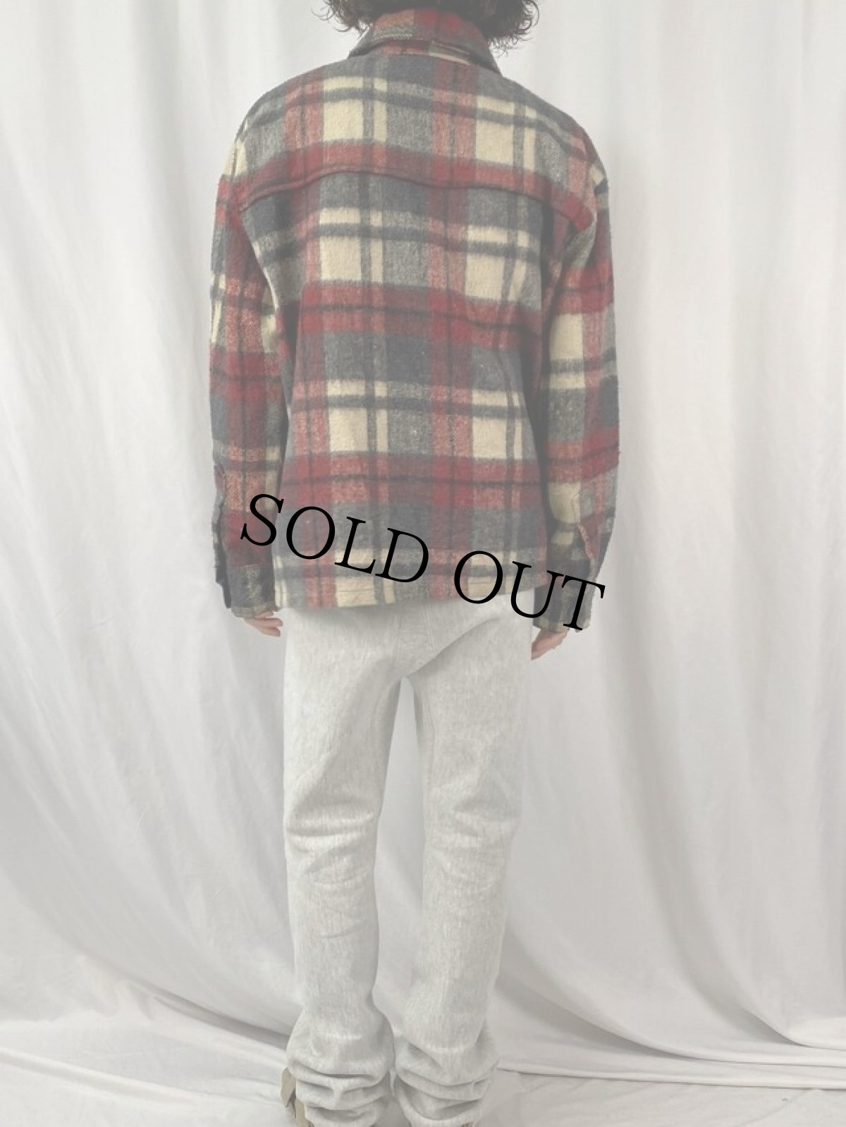 画像4: 70's Lord James チェック柄 CPOシャツジャケット XL (4)