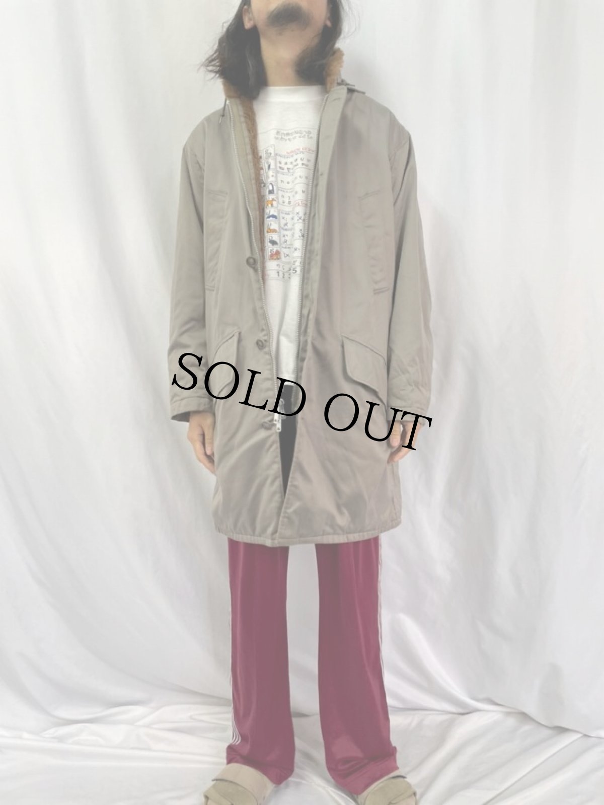 画像2: 60's L.L.Bean 筆記体タグ B-9 TYPE ラビットフードコート (2)