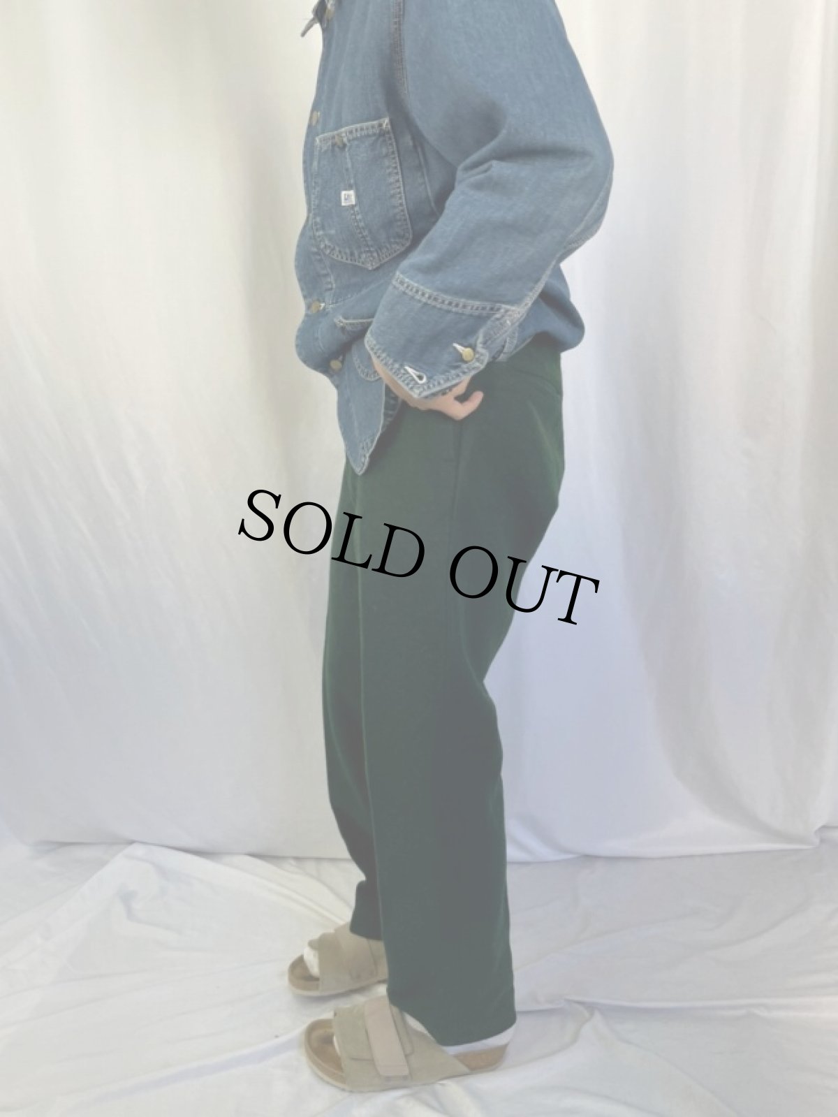 画像3: 60's L.L.Bean 筆記体タグ ウールスラックス DARK GREEN (3)