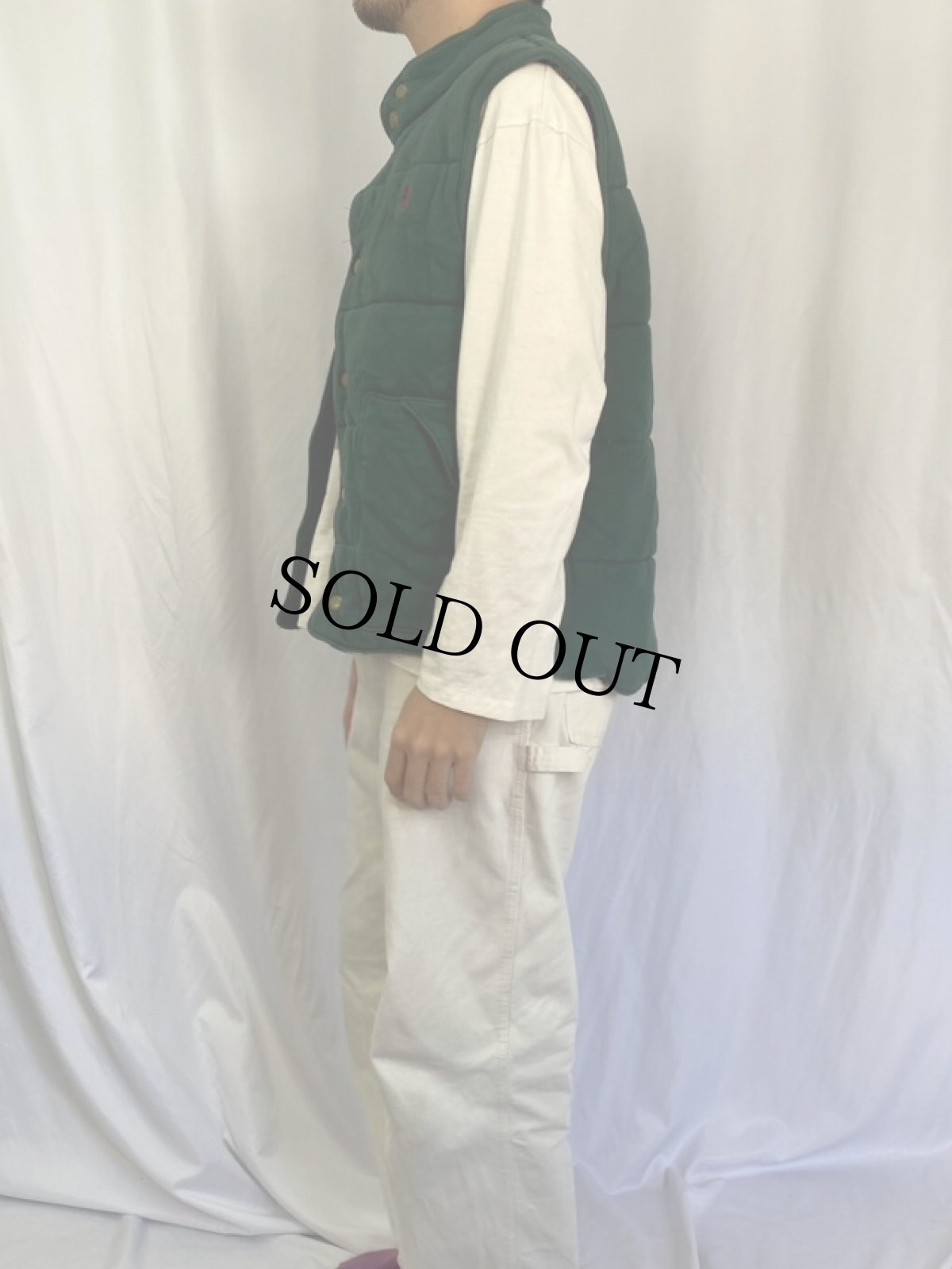 画像3: POLO Ralph Lauren ロゴ刺繍 ダウンベスト M (3)