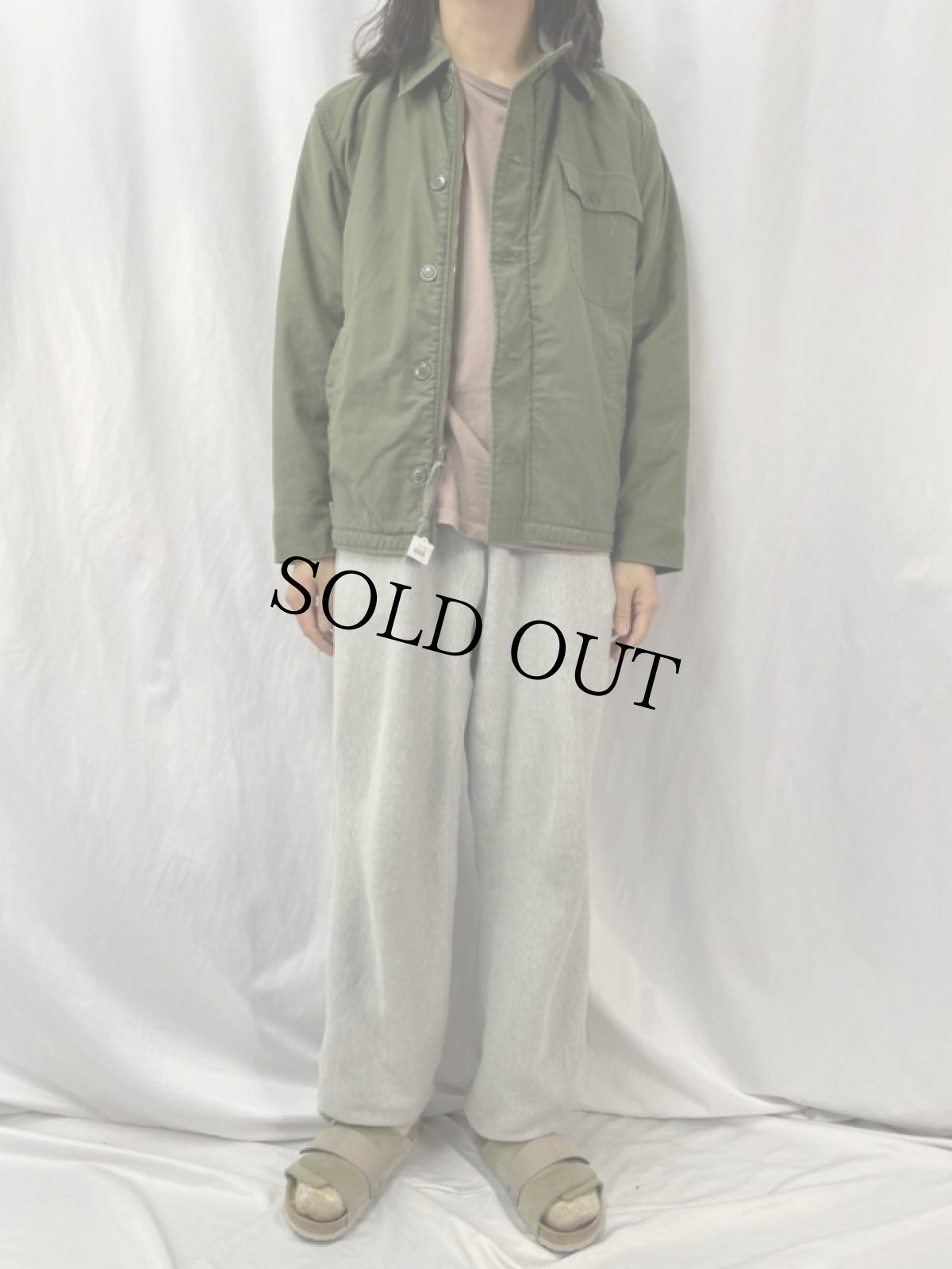 画像2: 80's U.S.NAVY A-2 デッキジャケット MEDIUM (2)