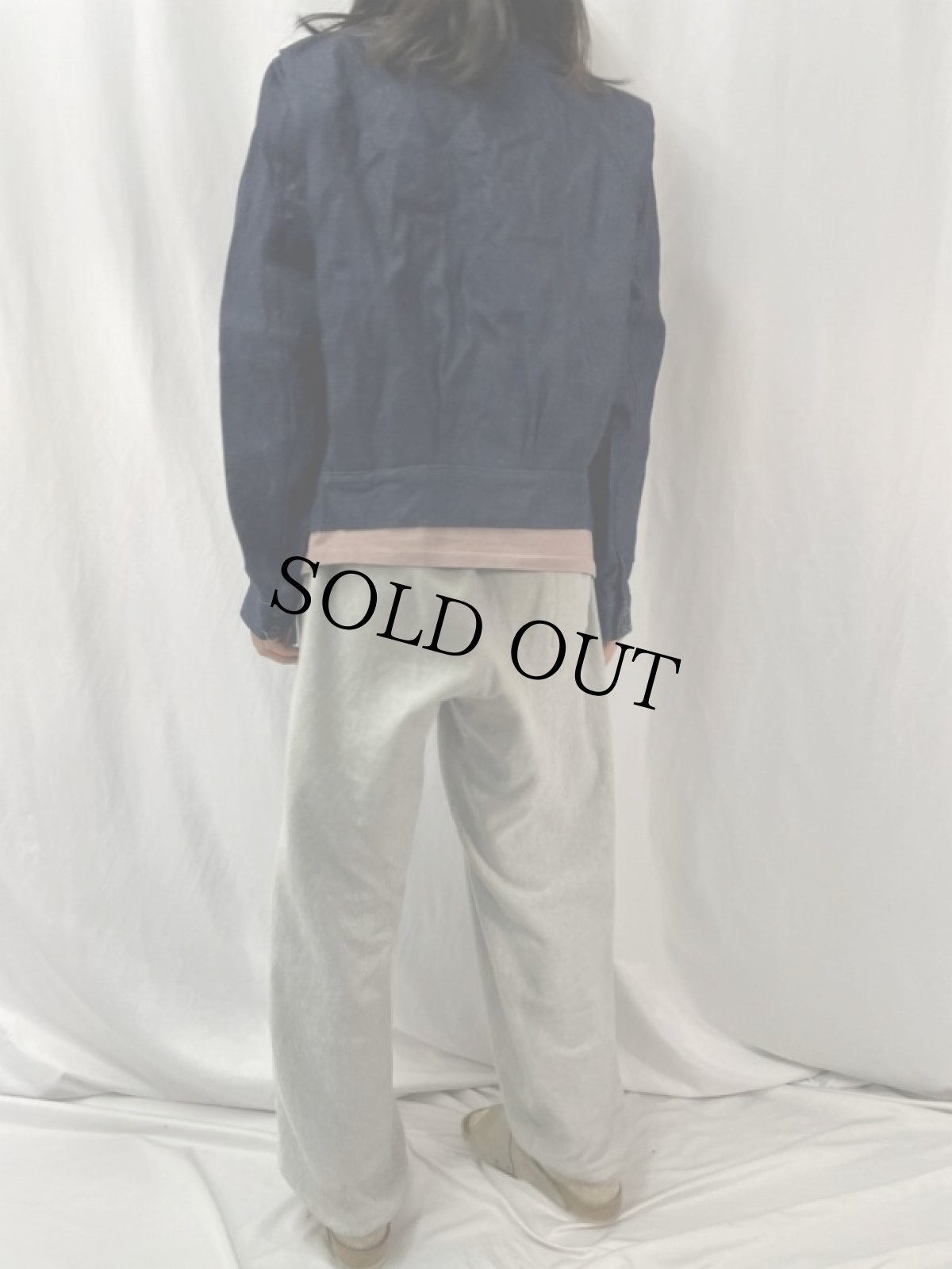 画像4: 90's ITALIAN ARMY デニムバトルドレスジャケット (4)