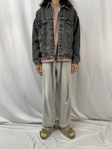 画像2: 90's Levi's 70417 USA製 ネルライナー ブラックデニムジャケット L (2)