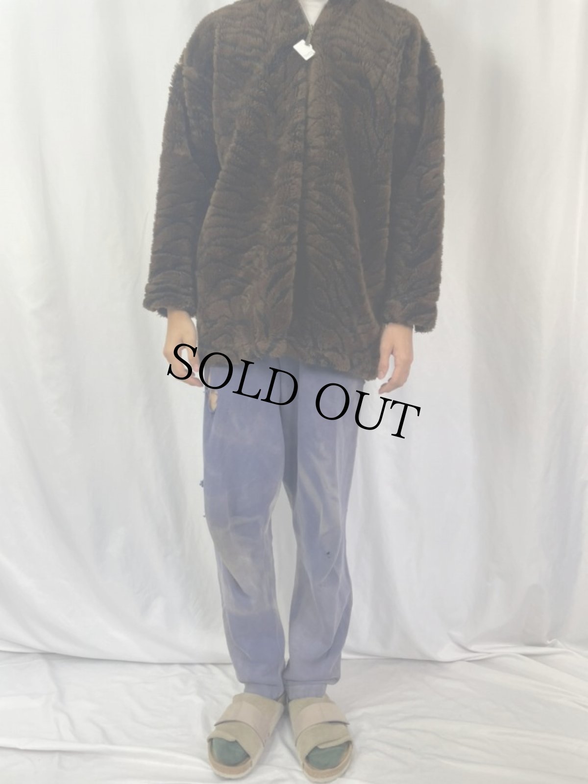 画像2: アニマル柄 フェイクファージャケット (2)