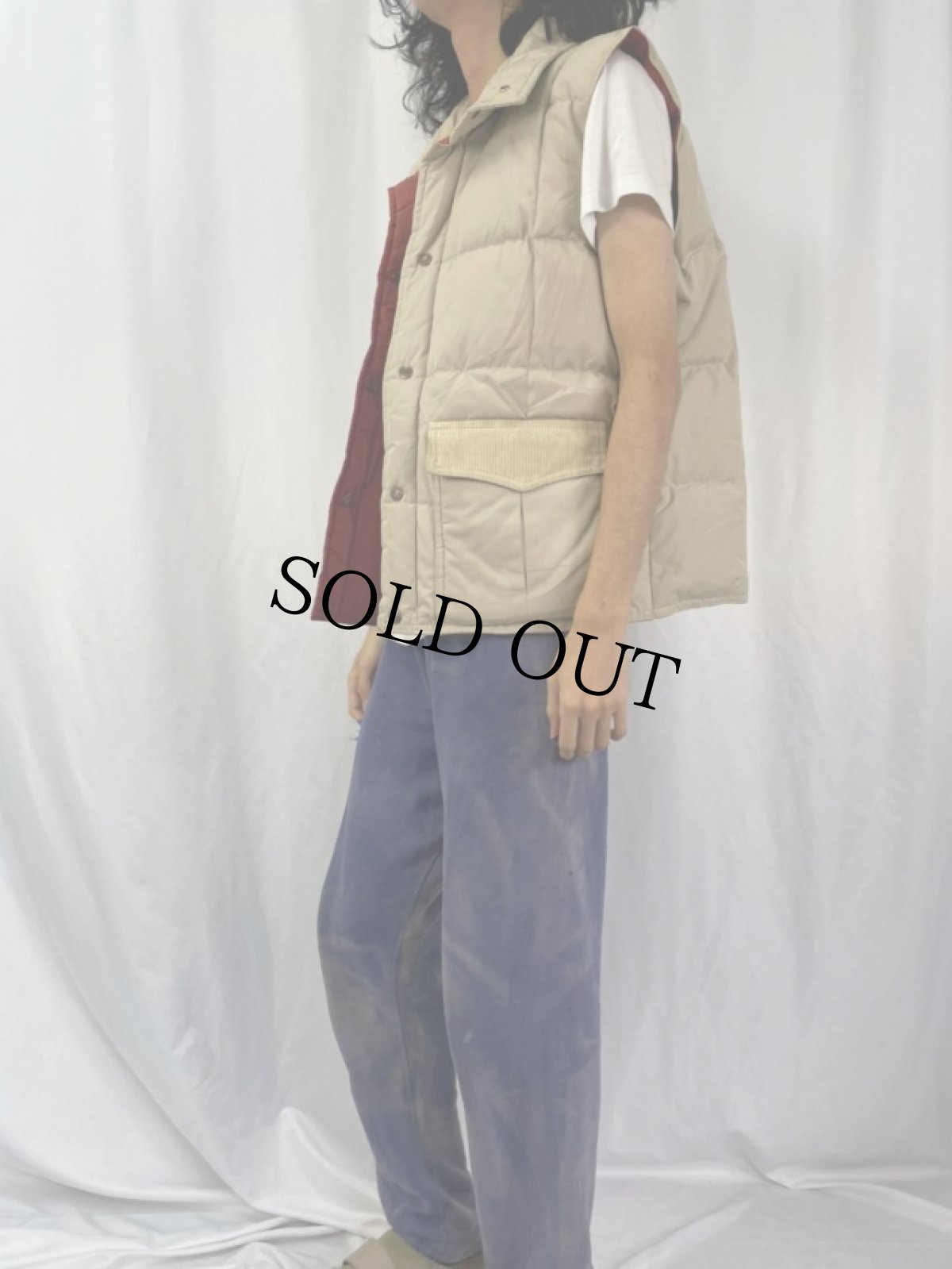 画像4: 〜80's DOWN DESIGNS リバーシブルダウンベスト L (4)