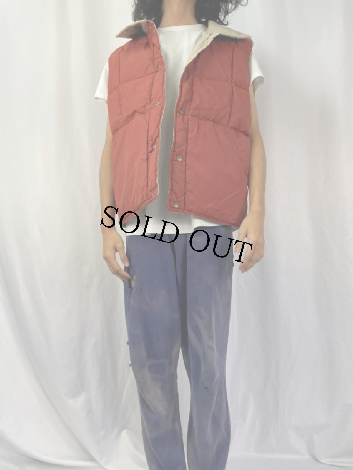 画像6: 〜80's DOWN DESIGNS リバーシブルダウンベスト L (6)