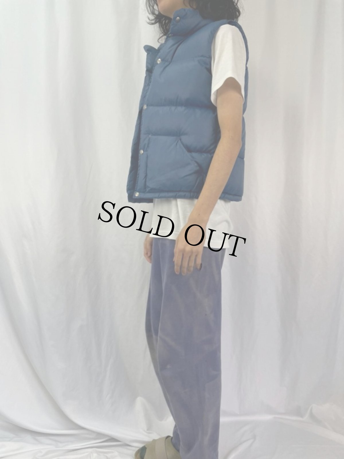 画像3: 80's THE NORTH FACE 茶タグ ダウンベスト S (3)