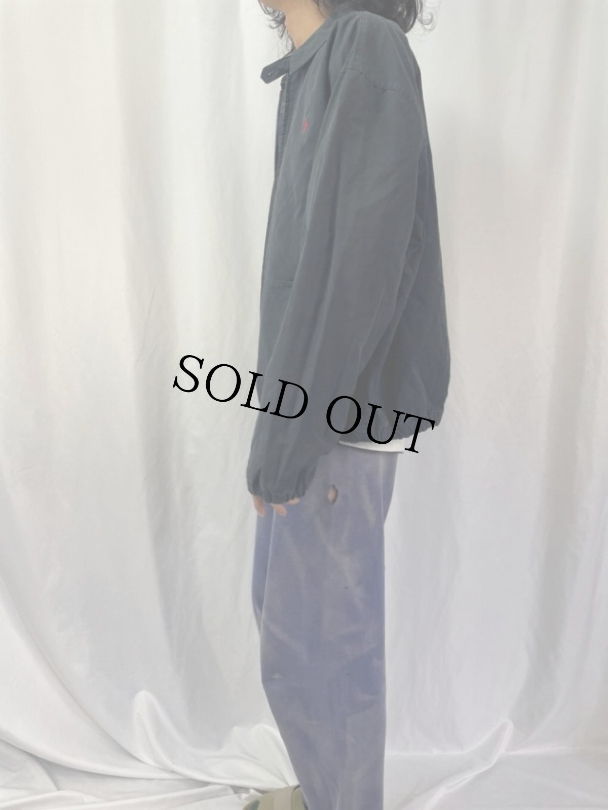 画像3: POLO Ralph Lauren ロゴ刺繍 コットンスウィングトップ XL DARK NAVY (3)