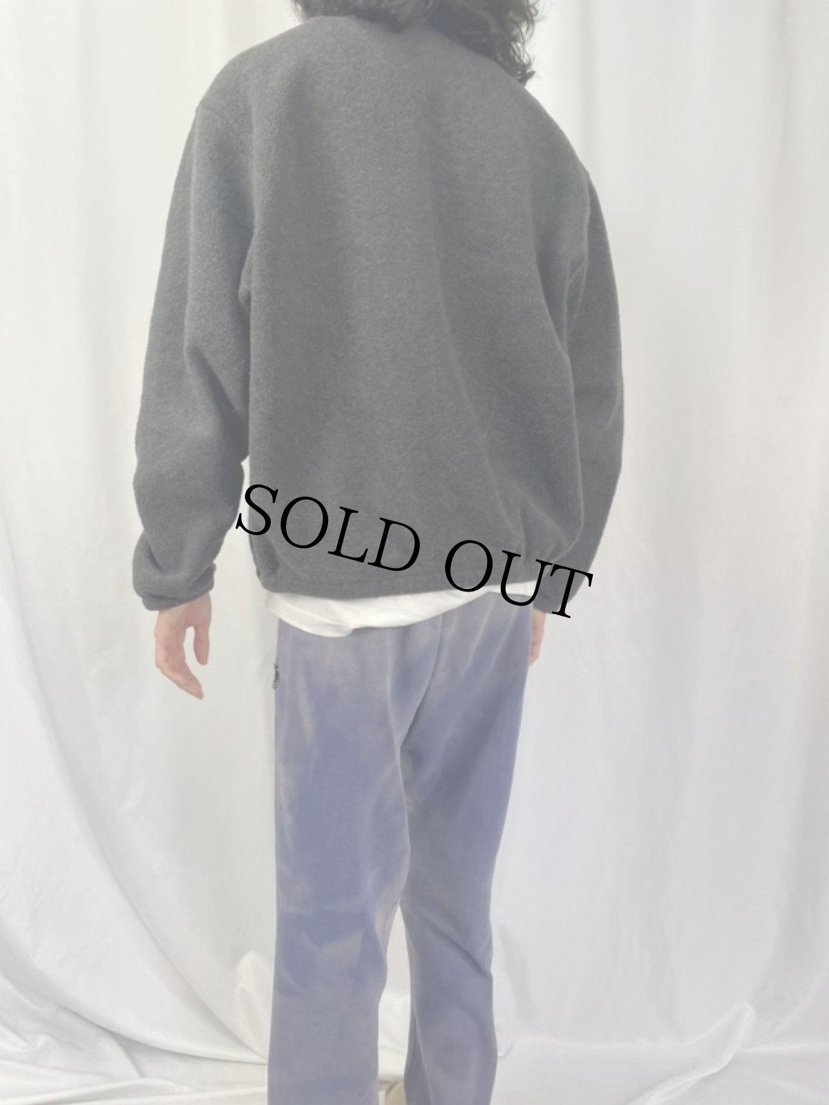 画像4: 90's POLO Ralph Lauren USA製 ロゴ刺繍 フリーススウィングトップ L (4)