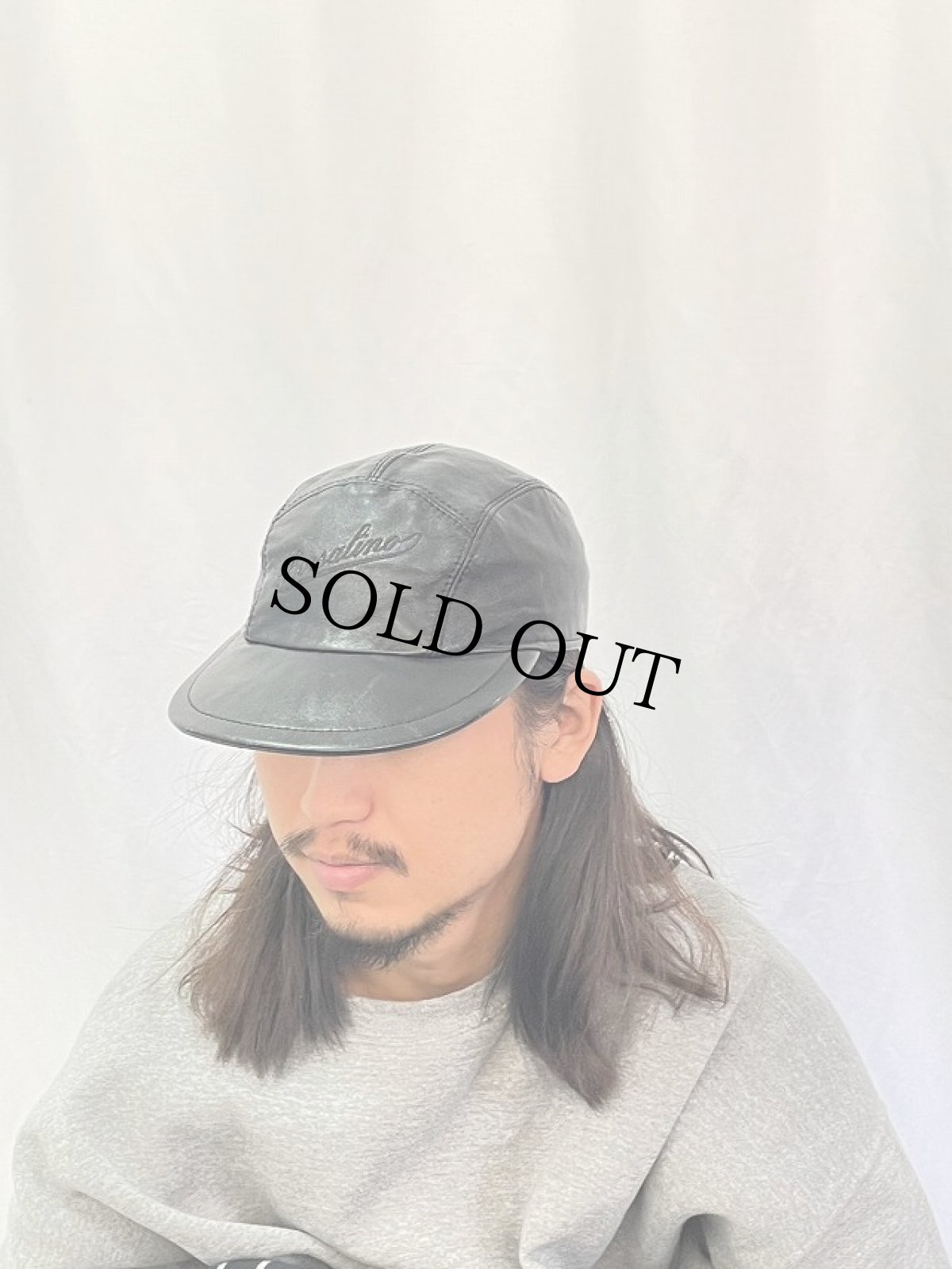 画像2: Borsalino ITALY製 ロゴ刺繍 レザーキャップ (2)