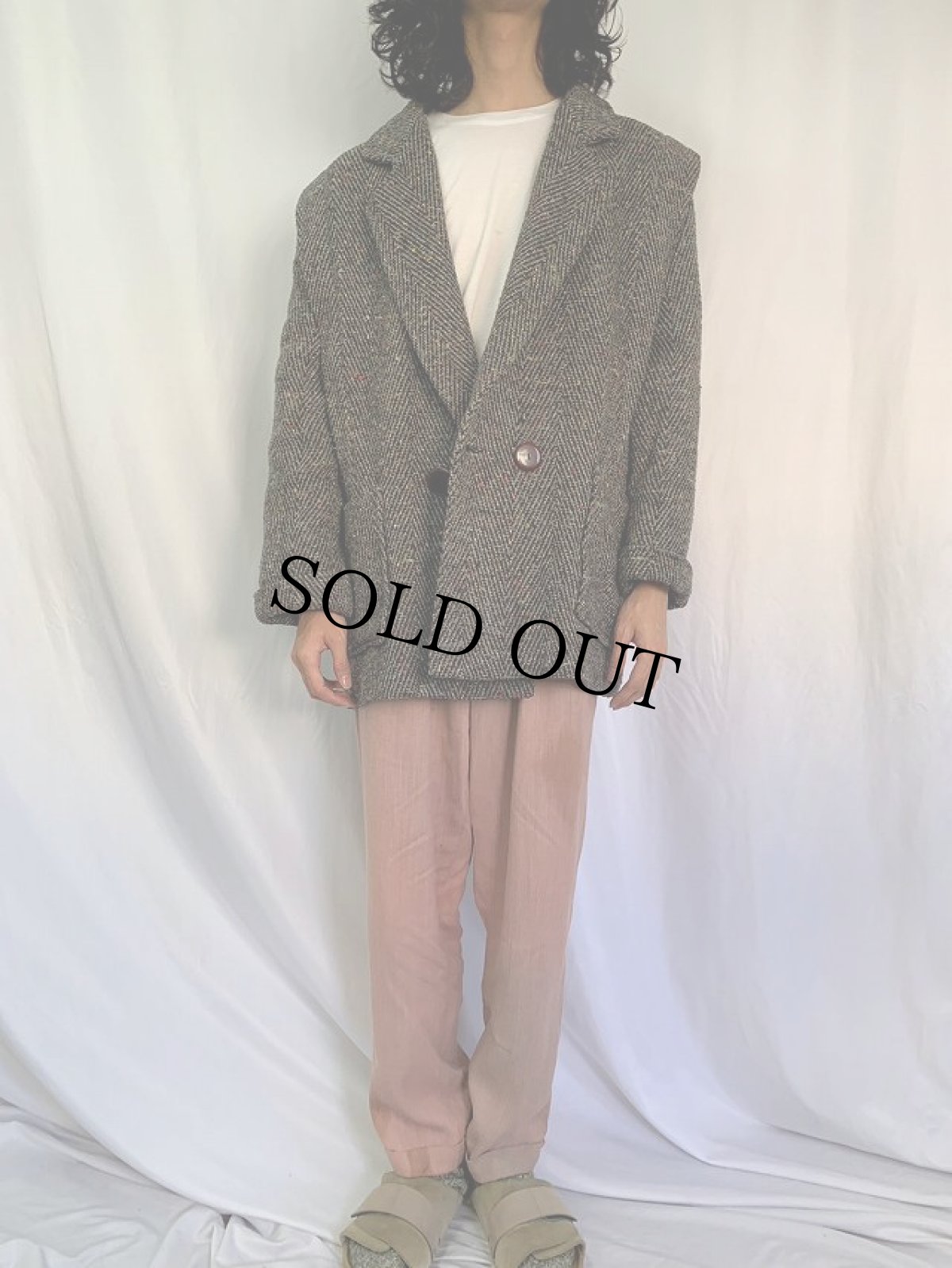 画像2: 70〜80's Sears THEFASHION PLACE CANADA製 ネップ混 デザインジャケット SIZE16 (2)