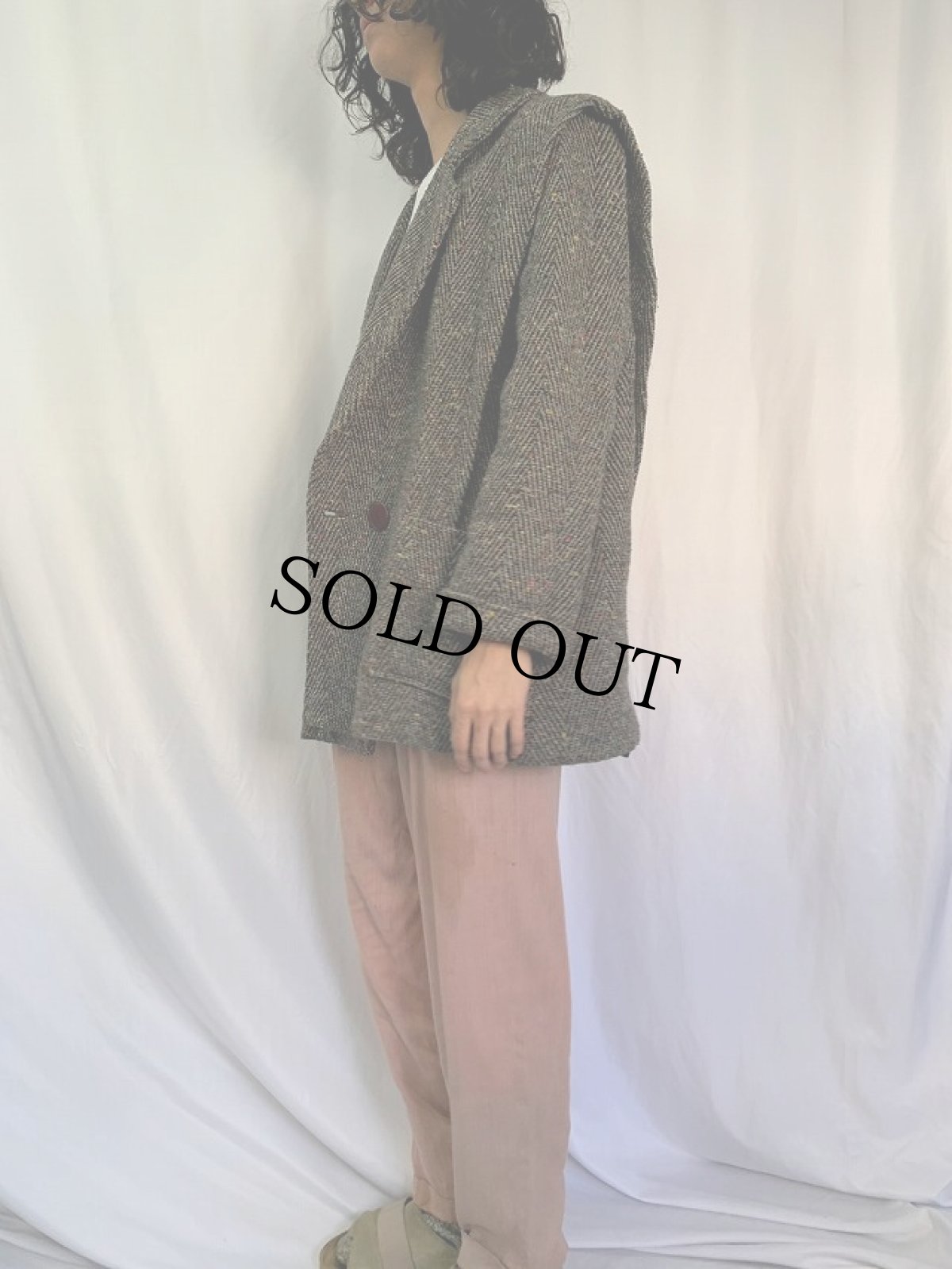 画像3: 70〜80's Sears THEFASHION PLACE CANADA製 ネップ混 デザインジャケット SIZE16 (3)