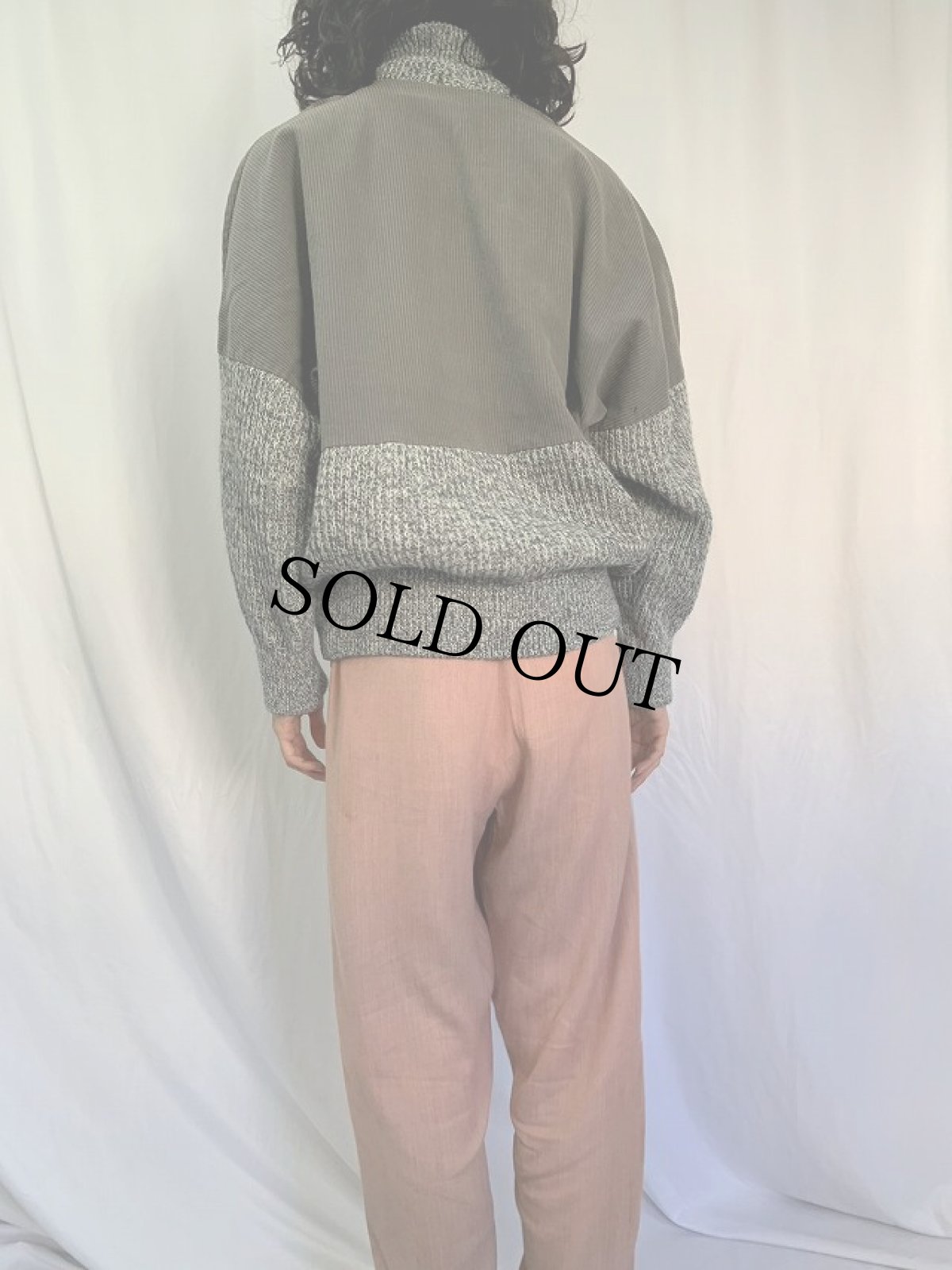 画像4: HOM ニット切り替え デザインコーデュロイジャケット XL (4)