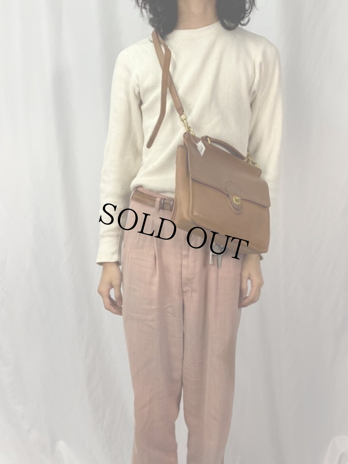 画像2: 80's COACH レザーショルダーバッグ (2)