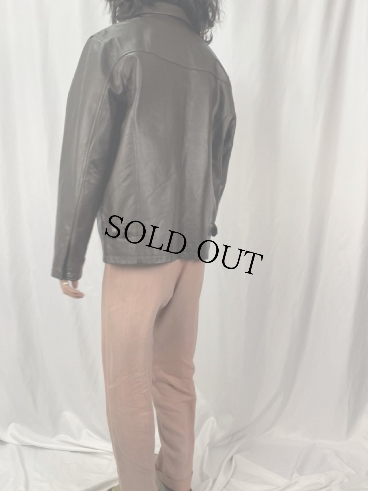 画像4: MASSINI レザージャケット M BROWN (4)