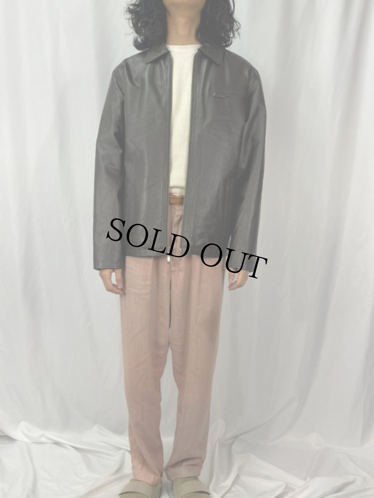 画像2: MASSINI レザージャケット M BROWN (2)