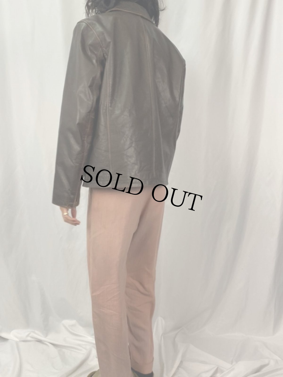 画像4: CHEROKEE レザージャケット M BROWN (4)