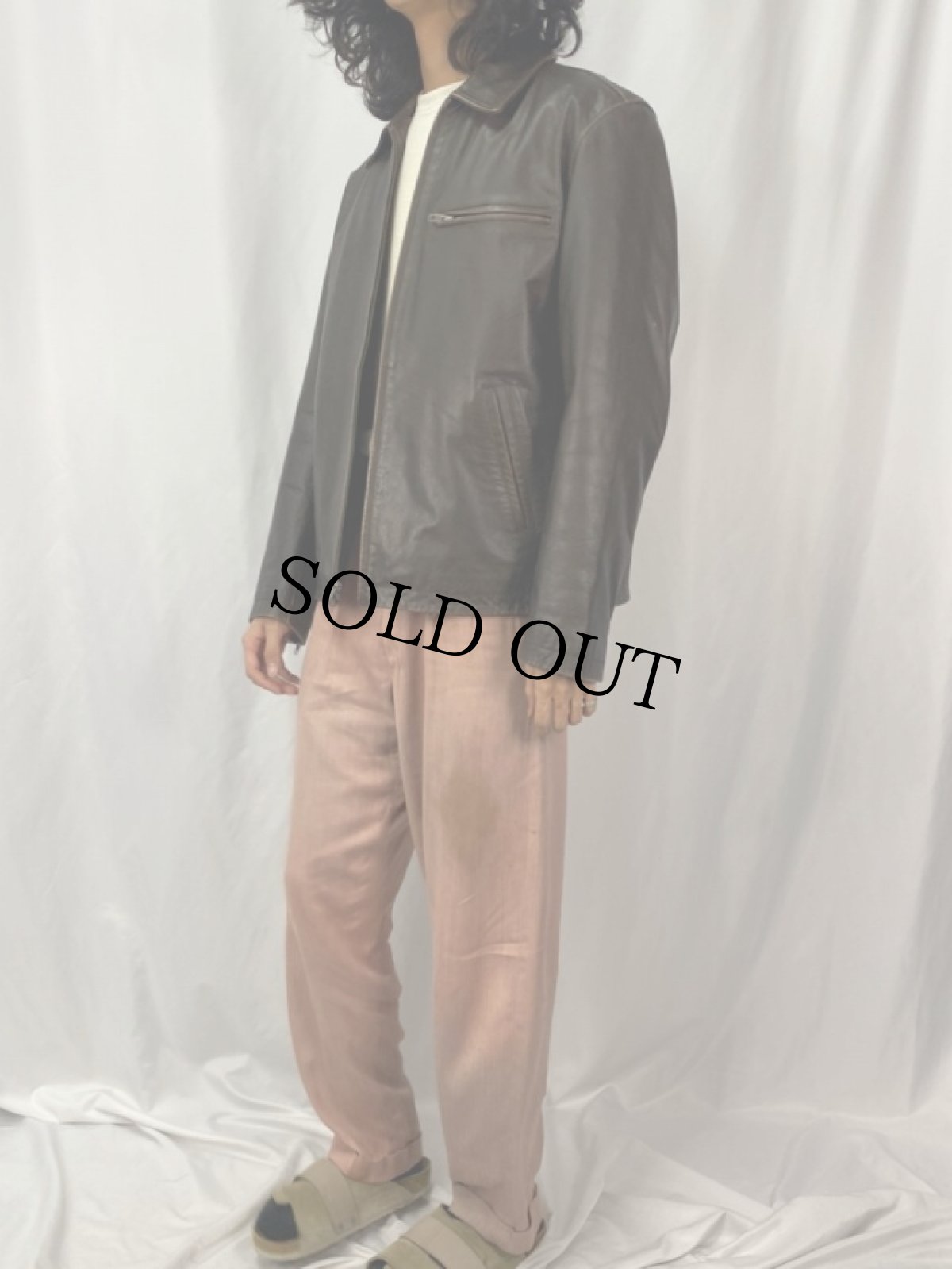 画像3: CHEROKEE レザージャケット M BROWN (3)