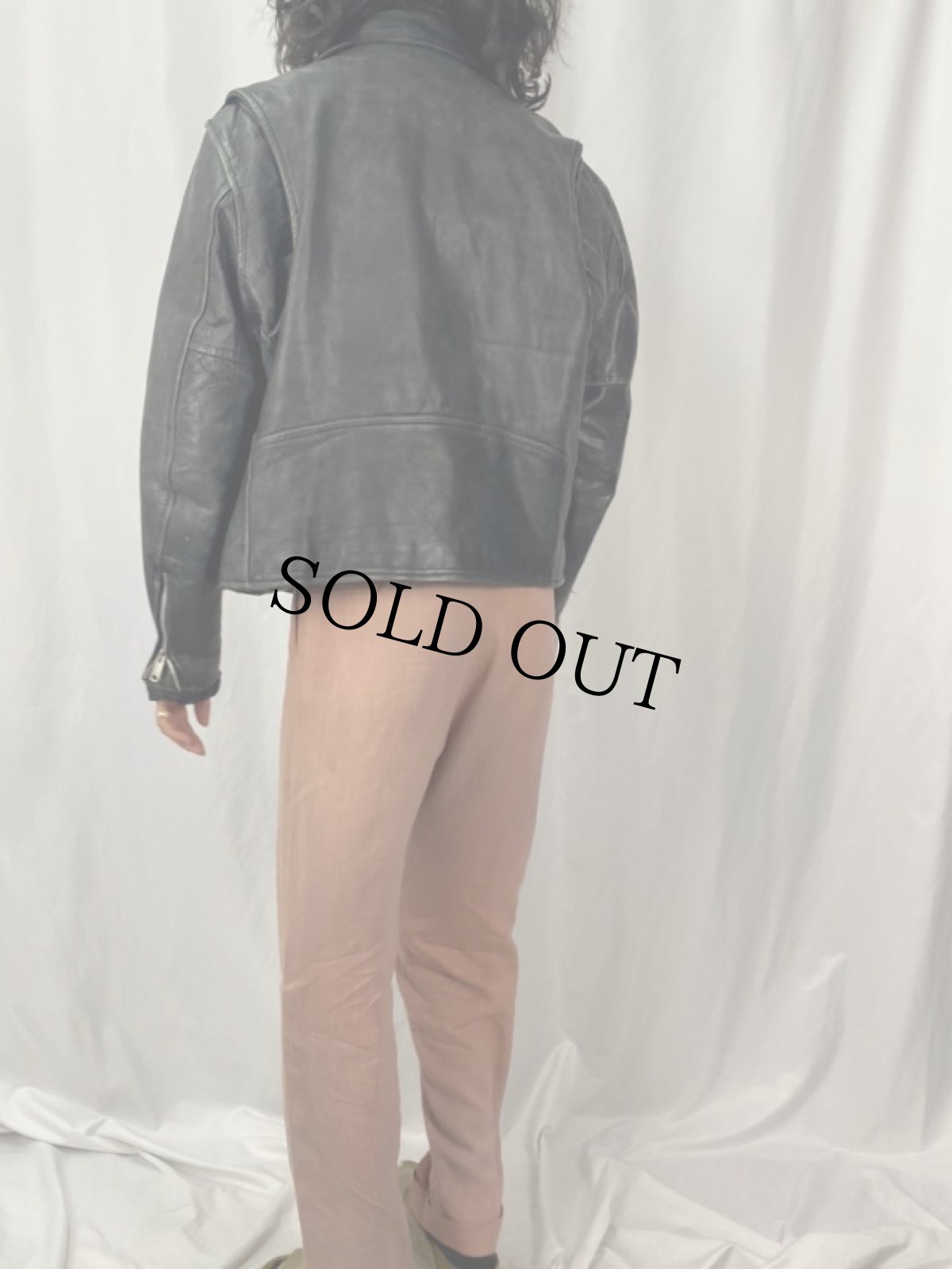 画像4: 〜80's ROCK ダブルライダースジャケット SIZE46 (4)