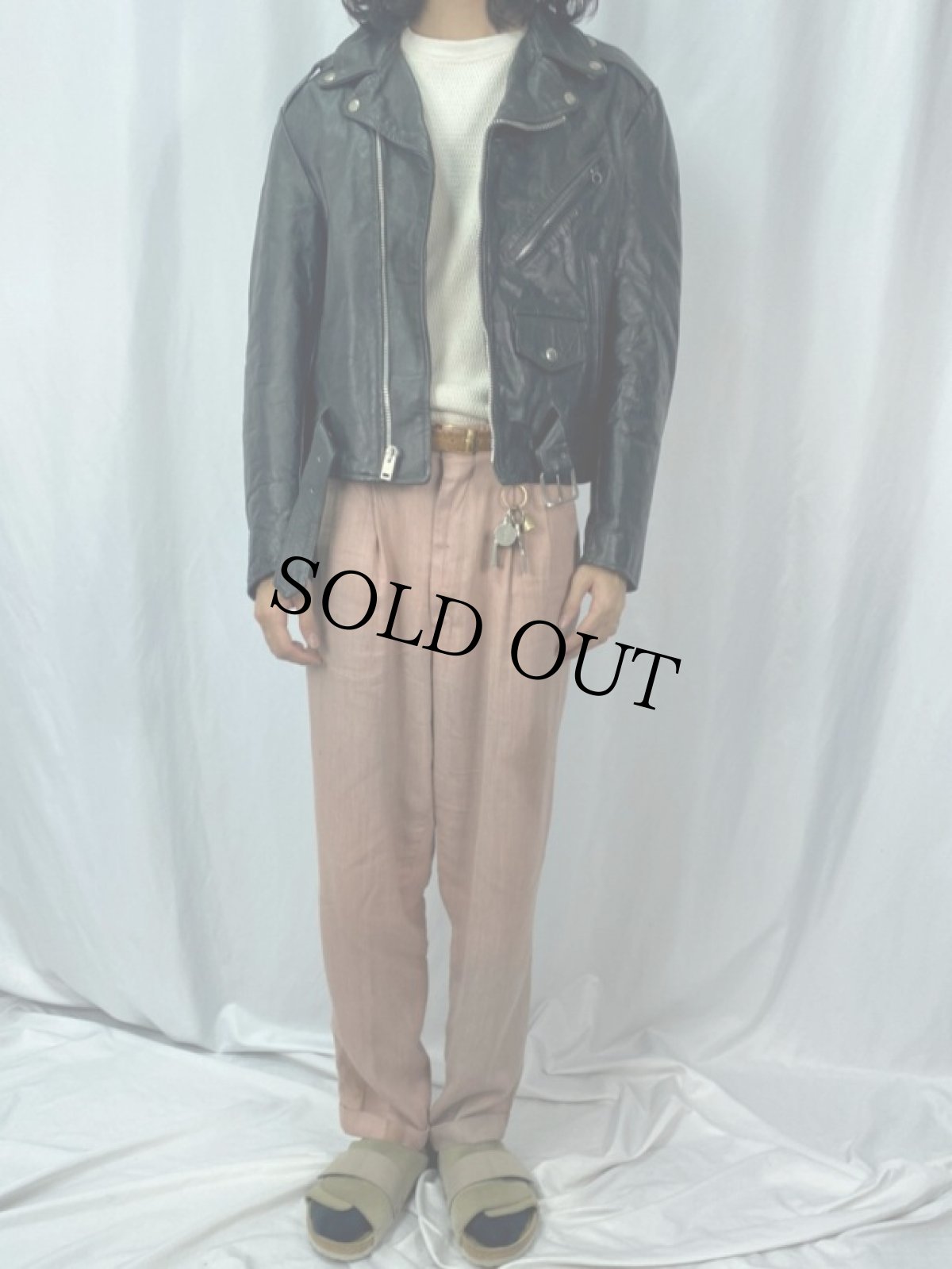 画像2: 70's EXCELLED ダブルライダースジャケット 40R (2)