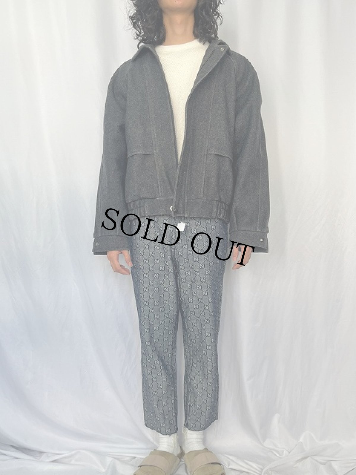 画像2: 80〜90's GIVENCY MONSIEUR ウールジップジャケット SIZE42 (2)