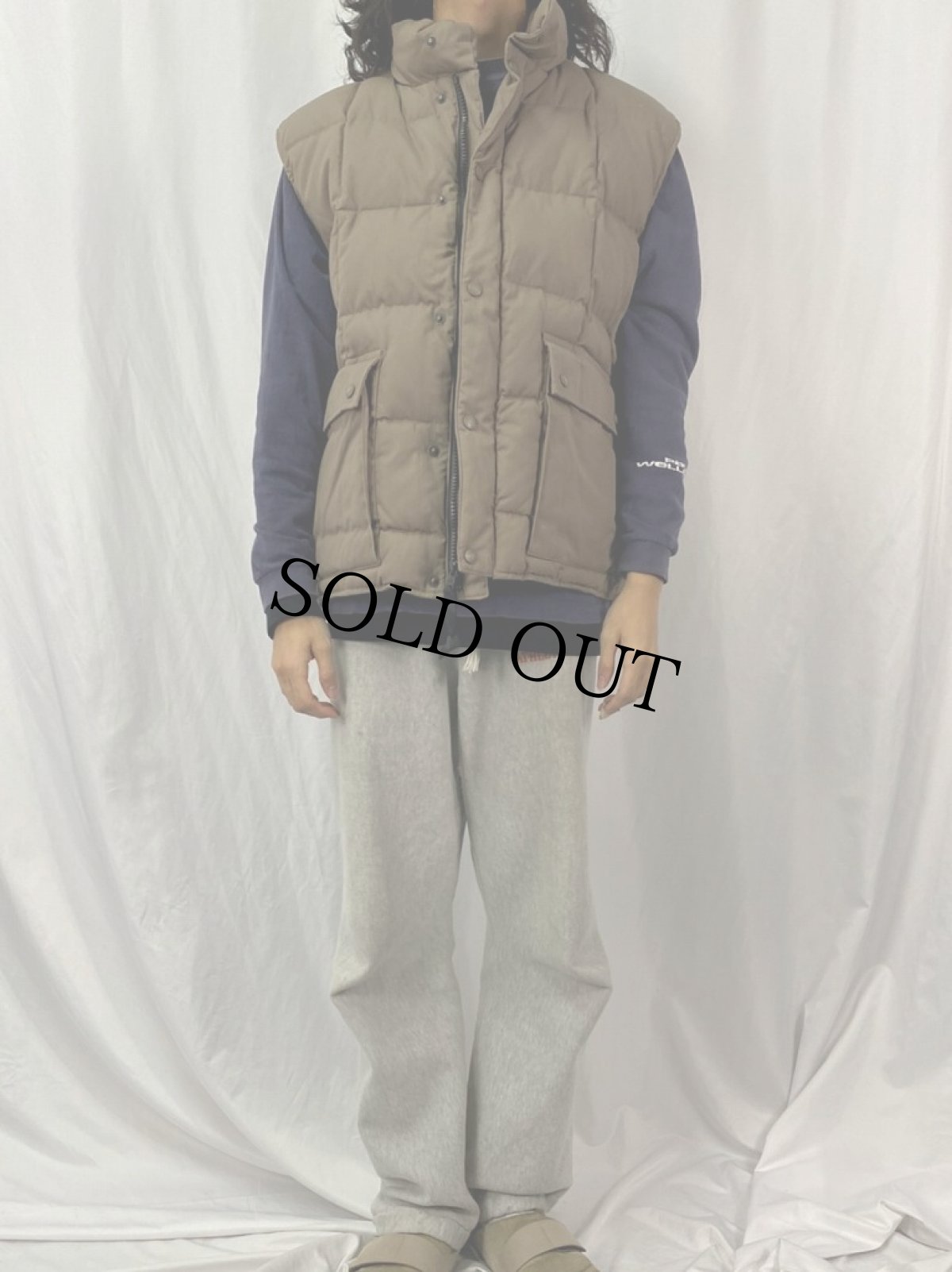 画像2: 80's Eddie Bauer "GOOSE DOWN" キルティングダウンベスト XL (2)