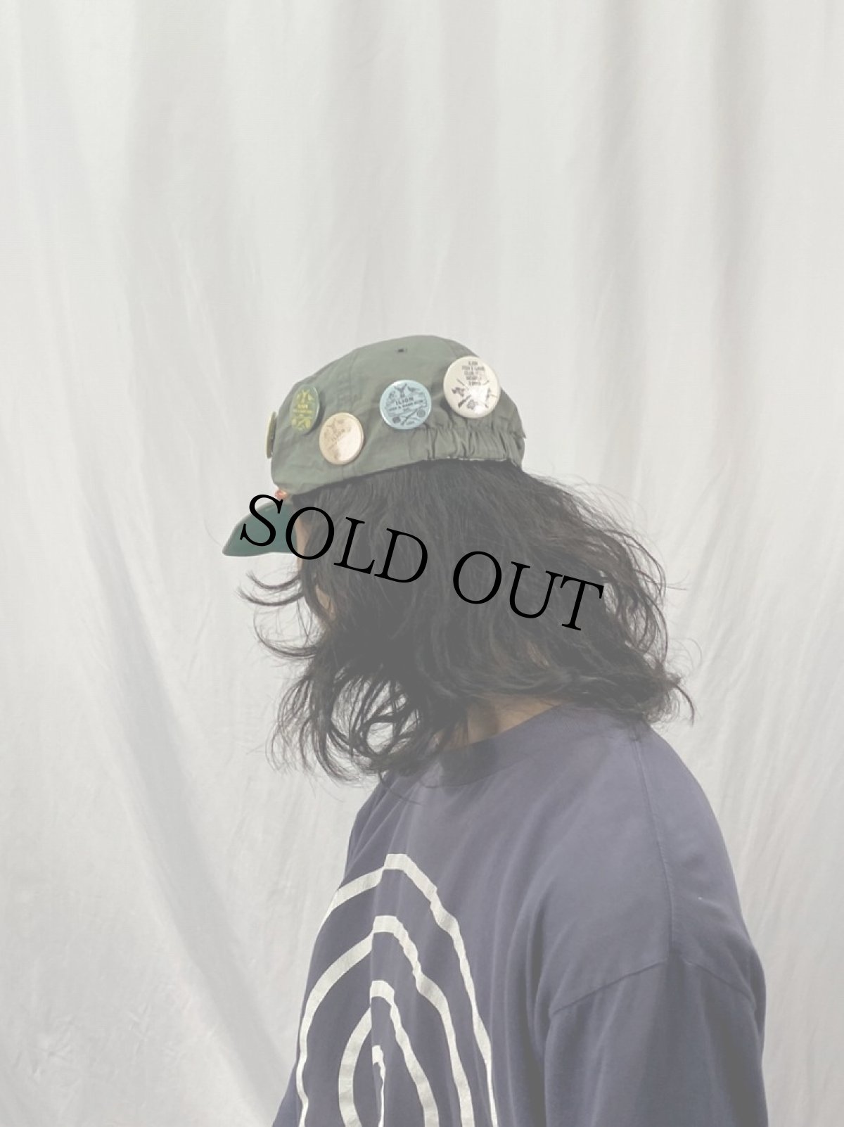 画像4: 80's L.L.Bean 缶バッジ付き 刺繍キャップ (4)