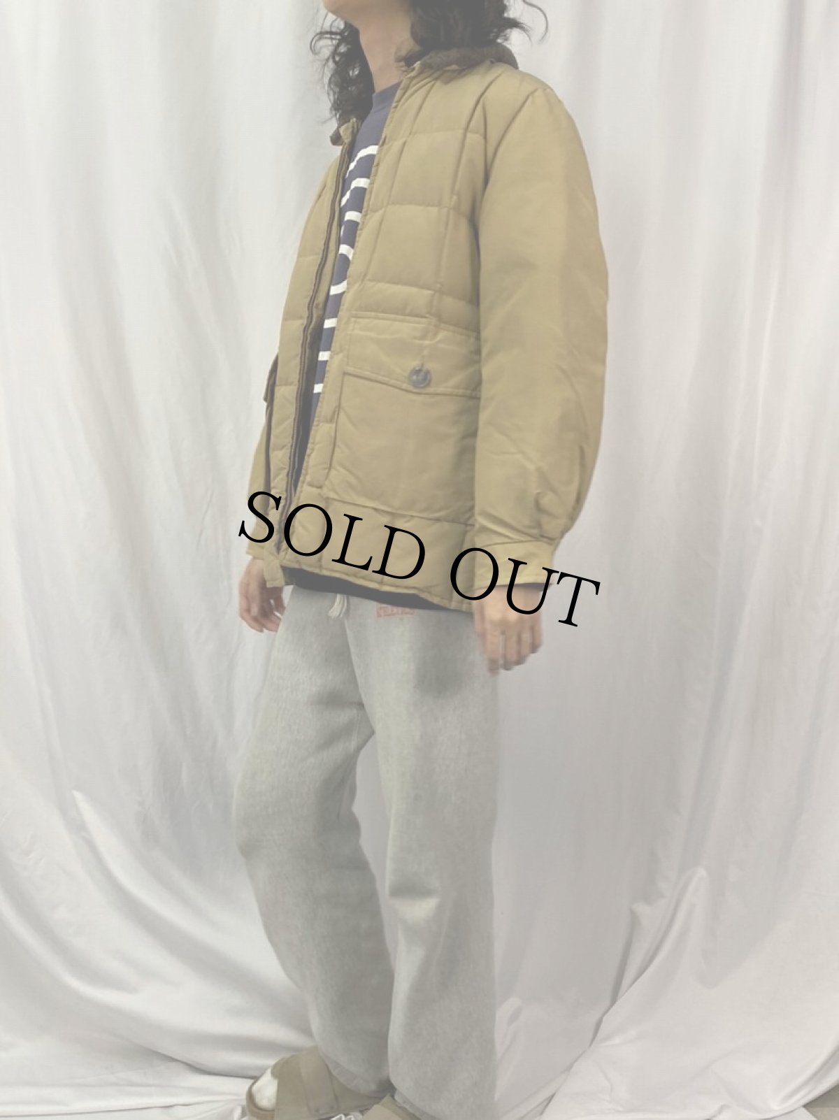 画像3: 70〜80's Eddie Bauer 襟ボア キルティングダウンジャケット (3)