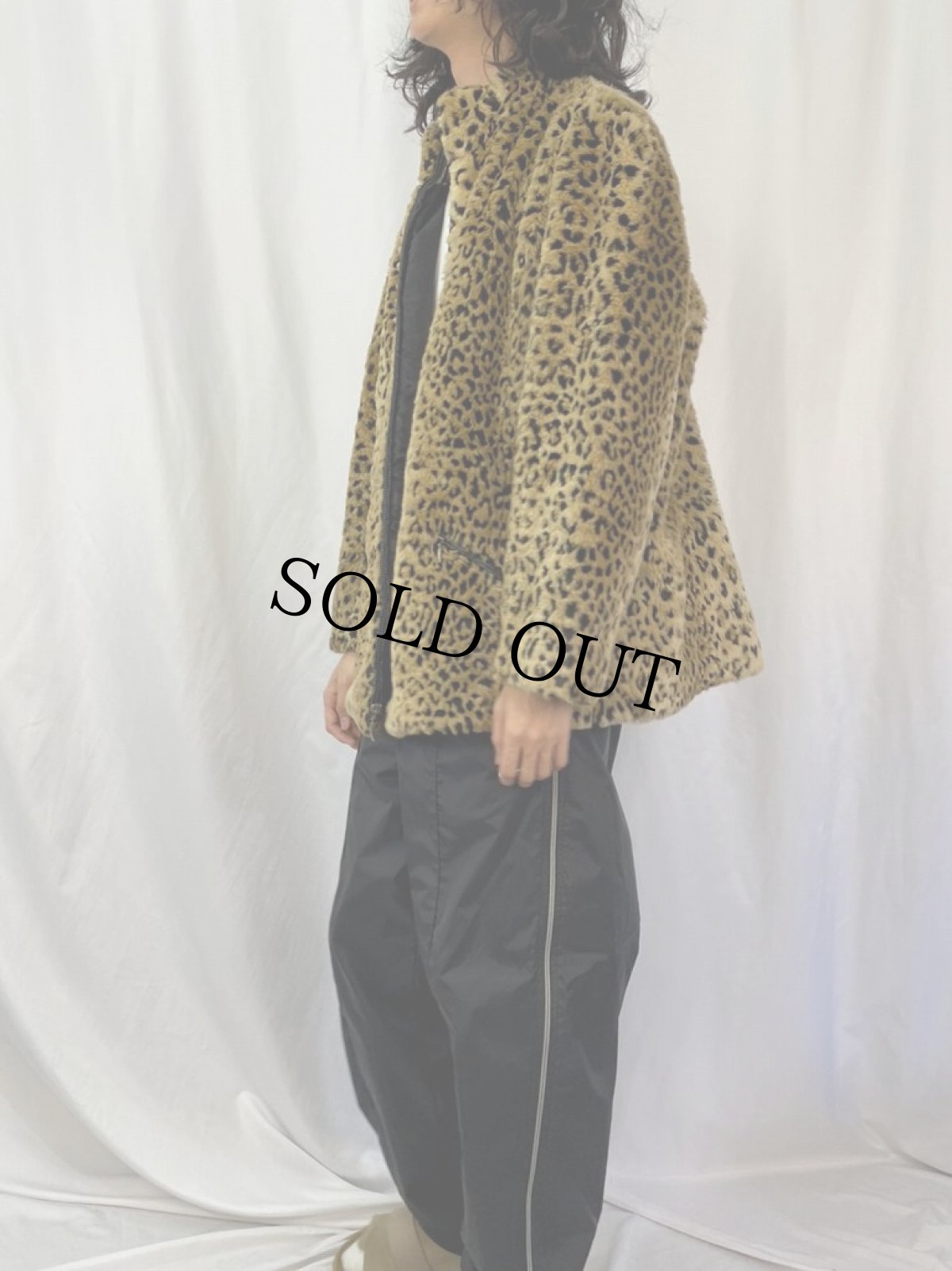 画像3: WHITE STAG レオパード柄 フェイクファージャケット 2X (3)