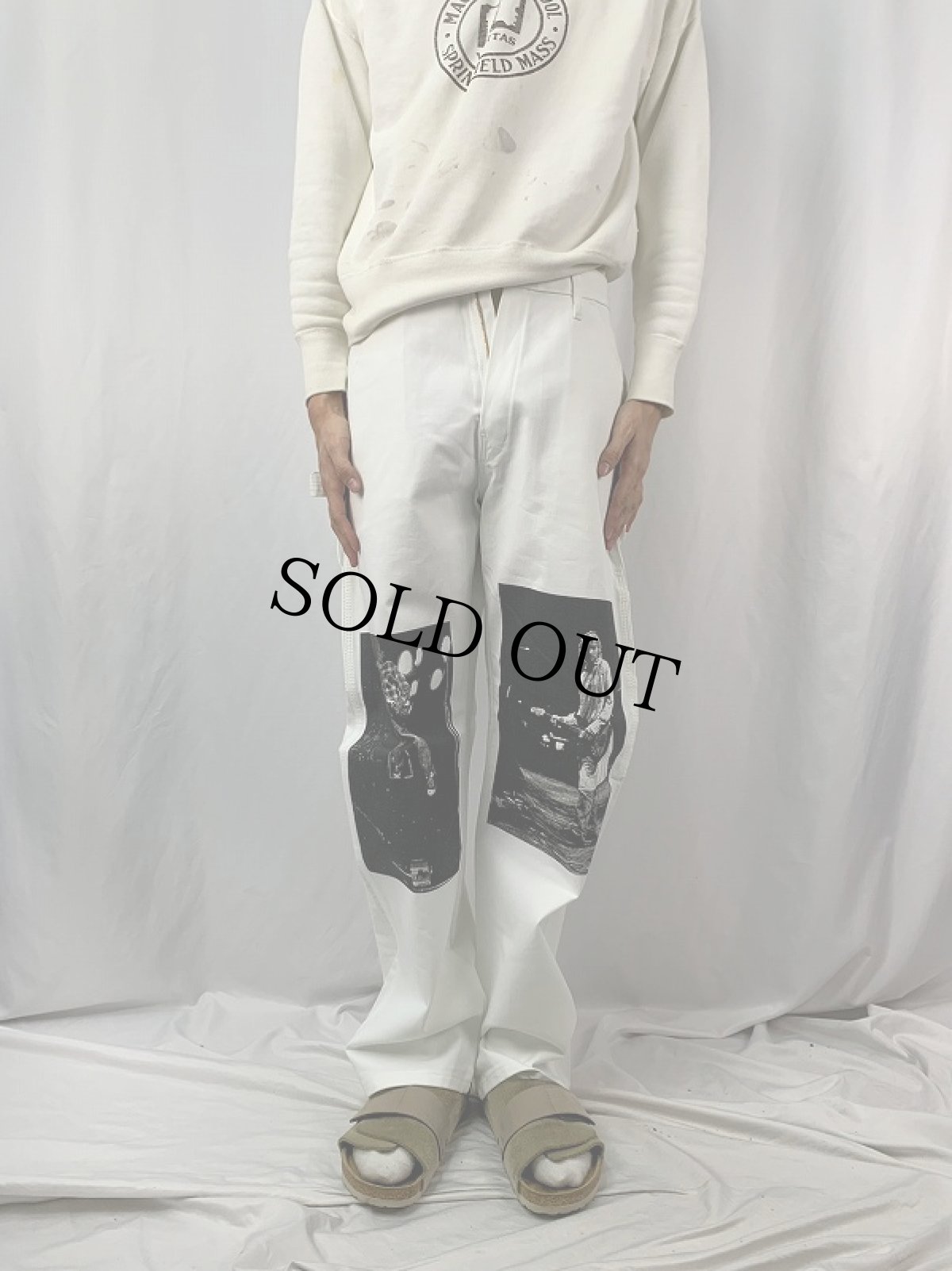 画像3: NIRVANA "Charles Peterson" Dickies × PLEASURES ショップ別注 デザインペインターパンツ W37 フラッシャー付き (3)