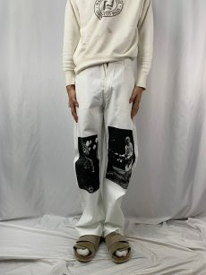 画像3: NIRVANA "Charles Peterson" Dickies × PLEASURES ショップ別注 デザインペインターパンツ W37 フラッシャー付き (3)