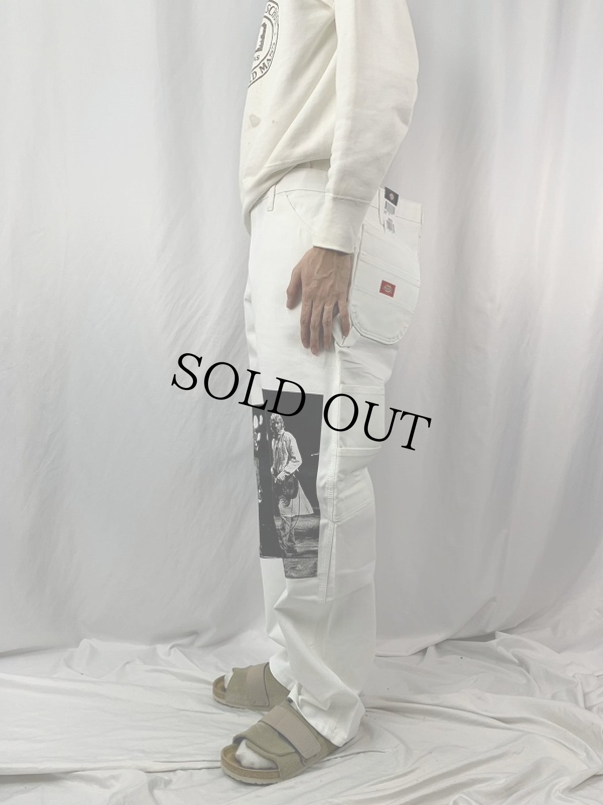 画像4: NIRVANA "Charles Peterson" Dickies × PLEASURES ショップ別注 デザインペインターパンツ W37 フラッシャー付き (4)