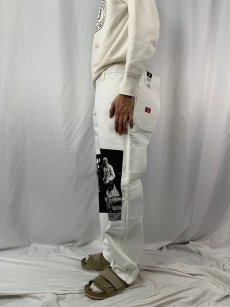 画像4: NIRVANA "Charles Peterson" Dickies × PLEASURES ショップ別注 デザインペインターパンツ W37 フラッシャー付き (4)