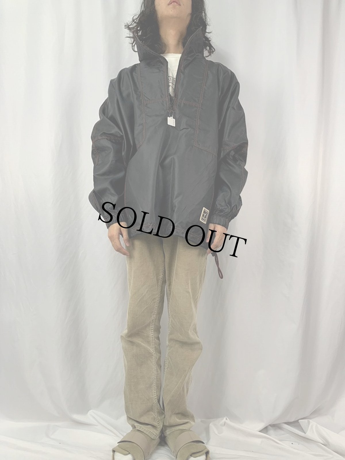 画像2: 90's Reebok BOKS ナイロンプルオーバージャケット XL (2)