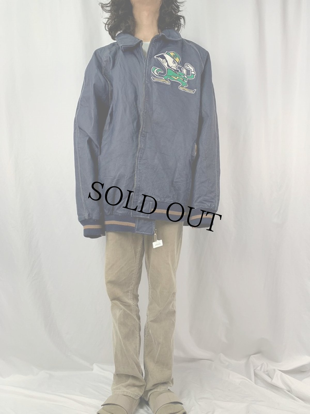 画像2: G-III SPORTS By Carl Banks "Notre Dame Fighting Irish" レザースタジャン 6XL (2)