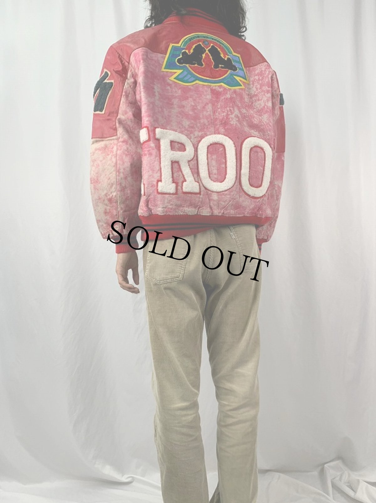 画像4: 80's WORLD OF TROOP パッチ付き レザースタジャン L (4)