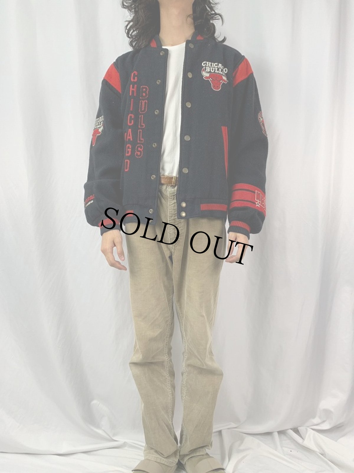 画像3: 90's NUTMEG by CAMPRI "CHICAGO BULLS" スタジャン L (3)