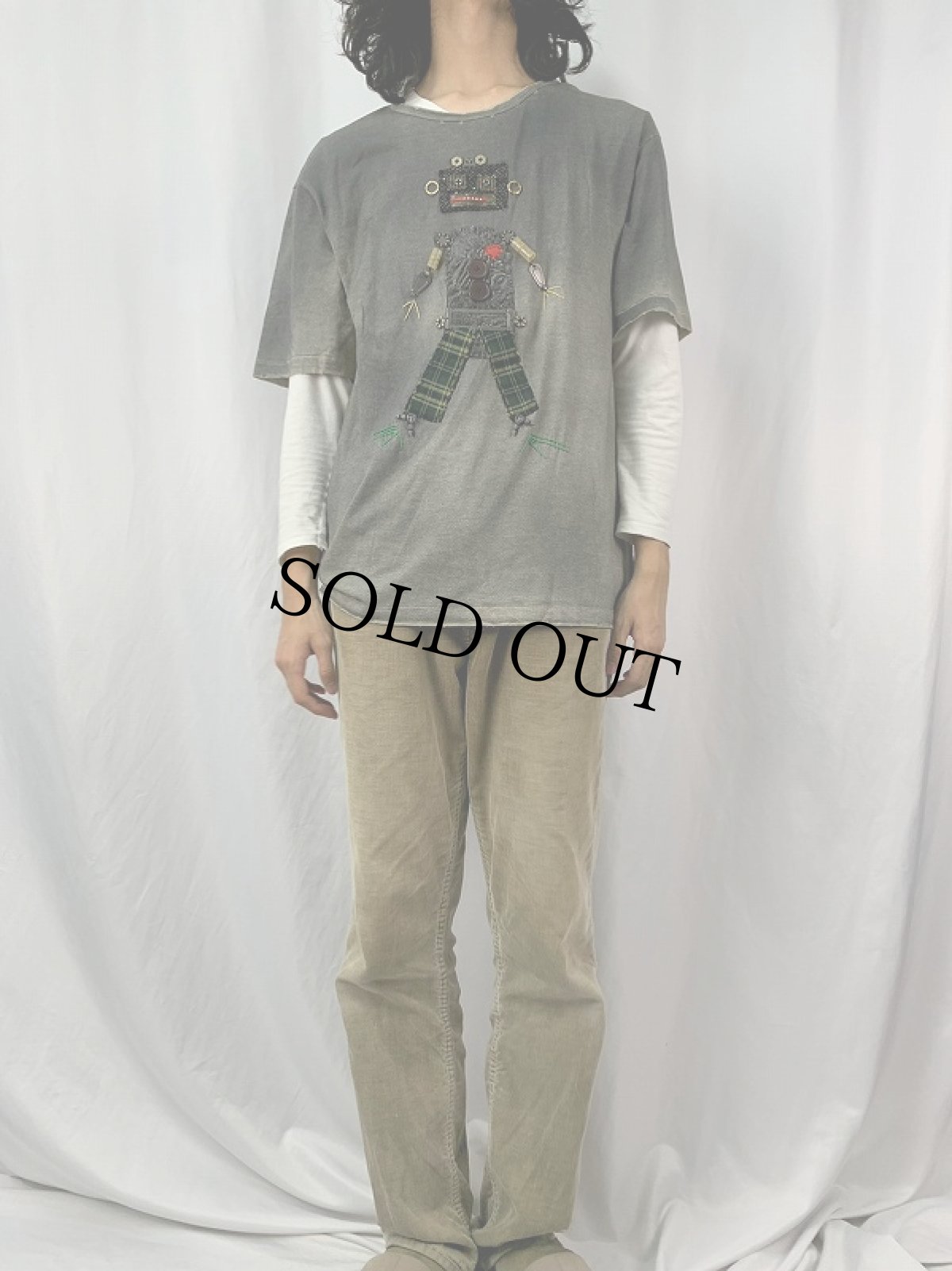 画像2: PRADA ITALY製 ロボットTシャツ (2)